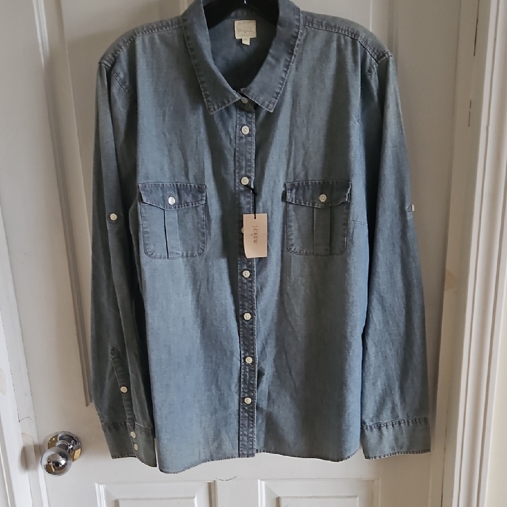 J. Crew Blue Long Sleeve Shirt